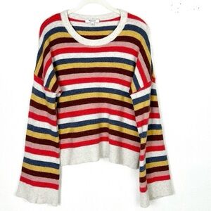 Madewell Cardiff Striped Coziest Yarn Crewneck Sweater M